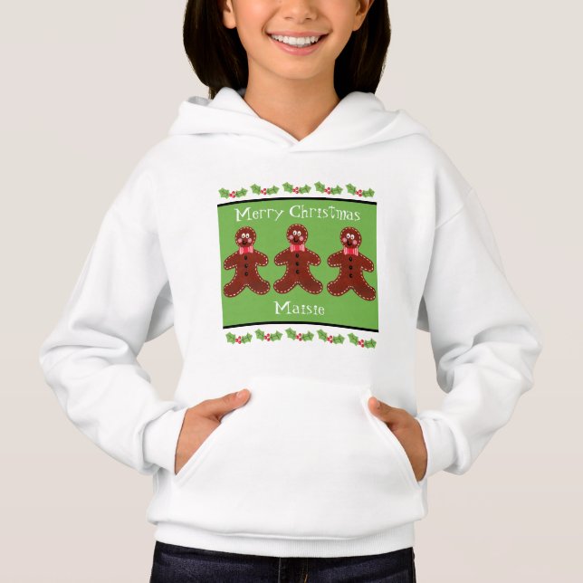 Personalised Cute Christmas Gingerbread Man  (Front)