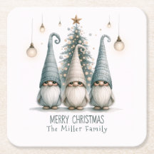 Personalised Cute Christmas Gnome Family Holiday