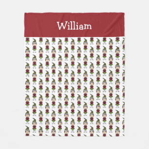 Personalised Cute Christmas Kids Fleece Blanket