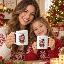 Personalised Cute Christmas Kitten Mug