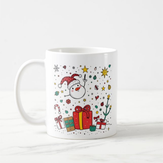 personalised cute Christmas mug (Left)