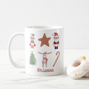 Personalised Cute Christmas Mug Santa Mrs. Claus