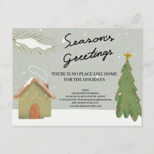 Personalised Cute Christmas Real Estate Agent   Holiday Postcard