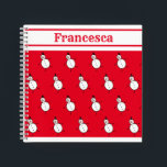 Personalised Cute Christmas Snowman Notebook<br><div class="desc">This personalised Christmas notepad features the Christmas Crew's Snowman Character.</div>