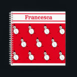 Personalised Cute Christmas Snowman Notebook<br><div class="desc">This personalised Christmas notepad features the Christmas Crew's Snowman Character.</div>