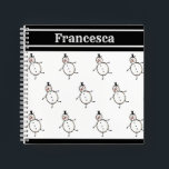 Personalised Cute Christmas Snowman Notebook<br><div class="desc">This personalised Christmas notepad features the Christmas Crew's Snowman Character.</div>