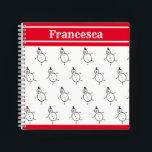 Personalised Cute Christmas Snowman Notebook<br><div class="desc">This personalised Christmas notepad features the Christmas Crew's Snowman Character.</div>