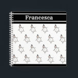 Personalised Cute Christmas Snowman Notebook<br><div class="desc">This personalised Christmas notepad features the Christmas Crew's Snowman Character.</div>