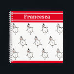 Personalised Cute Christmas Snowman Notebook<br><div class="desc">This personalised Christmas notepad features the Christmas Crew's Snowman Character.</div>