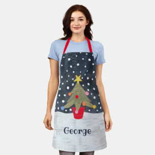 Personalised Cute Christmas Tree Apron