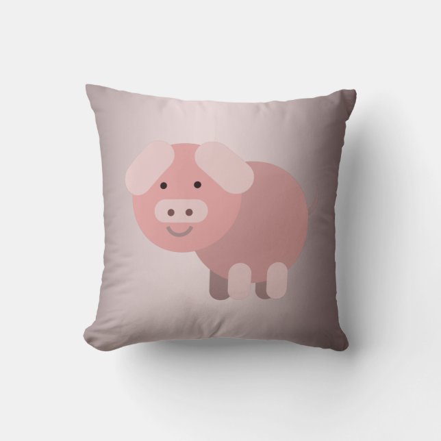 Personalised cute chubby piggy cushion (Front)