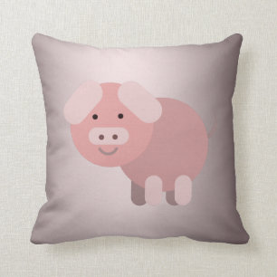 Personalised cute chubby piggy cushion