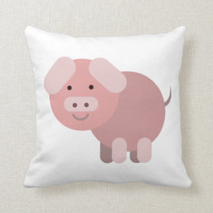 Personalised cute chubby piggy cushion