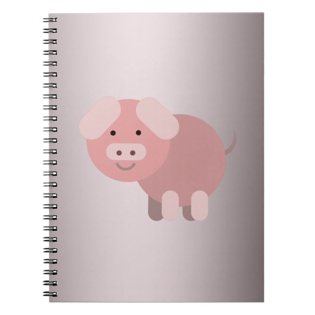 Personalised cute chubby piggy notebook (Front)