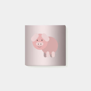 Personalised cute chubby piggy post-it notes