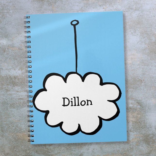 Personalised Cute Cloud on a String Notebook (Personalized Cute Cloud on a String Notebook)