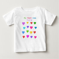 Personalised Cute Colourful Hearts, Kids and Adult