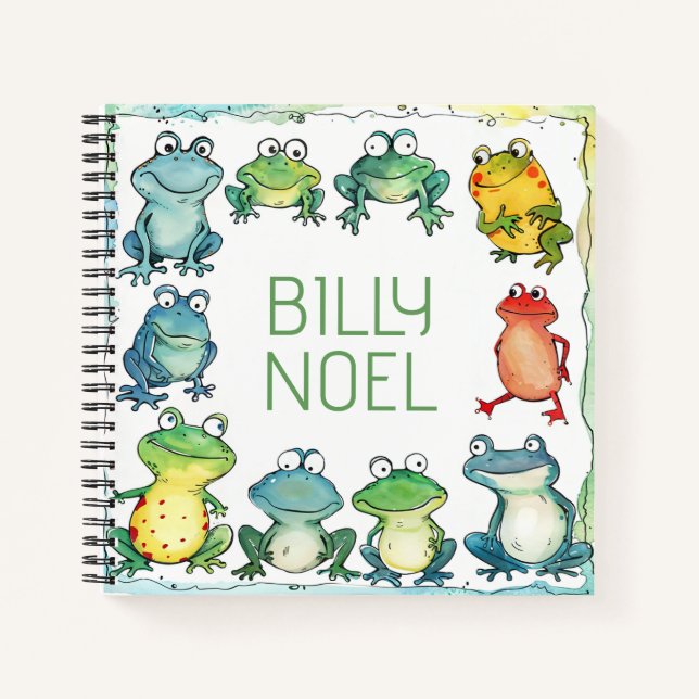 Personalised cute colourful notebook (Front)