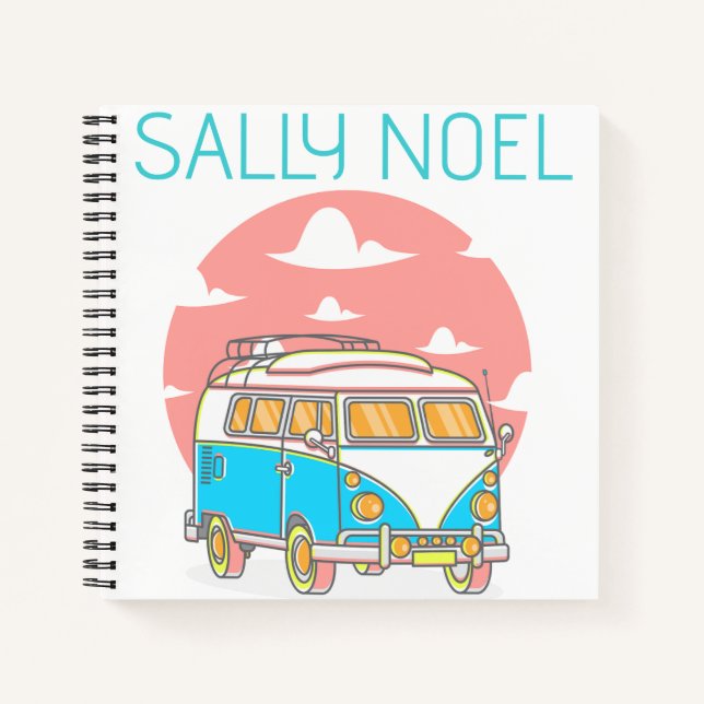 Personalised cute colourful notebook (Front)
