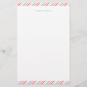 Personalised Cute Colourful Stationery Paper