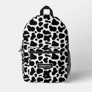 Personalised Cute Cow Print Printed Backpack