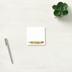 Personalised Cute Crayon Teacher Back to School Post-it Notes