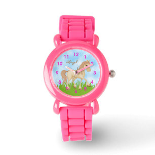 Personalised Cute Cream Horse Watch