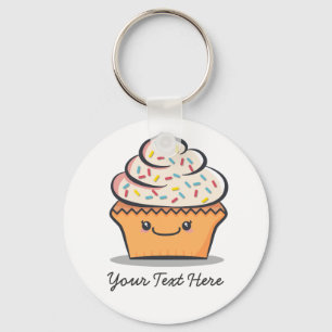 Personalised Cute Cupcake Keychain