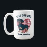 Personalised Cute Dachshund Dog  Dad Custom Text Coffee Mug<br><div class="desc">Cute and funny Dachshund dog personalised gifts and merchandises for dog lover,  dog mum,  dog dad and pet owner. You can customise the text to fit your own need and creativity. Check out our store for more fun and humourous pet supply design.</div>