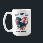 Personalised Cute Dachshund Dog  Dad Custom Text Coffee Mug<br><div class="desc">Cute and funny Dachshund dog personalised gifts and merchandises for dog lover,  dog mum,  dog dad and pet owner. You can customise the text to fit your own need and creativity. Check out our store for more fun and humourous pet supply design.</div>