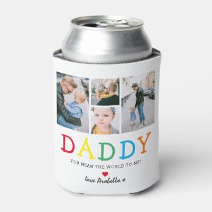 Personalised Cute 'Daddy' Photo Collage Keepsake Can Cooler