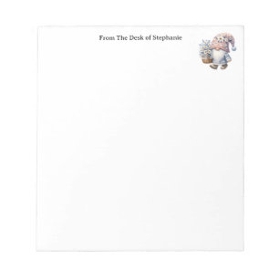 Personalised Cute Daisy Flower Gnome Women's Notepad