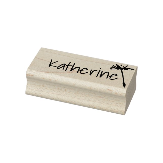 Personalised Cute Dandelion Seed Make a Wish Name  Rubber Stamp (Stamp)
