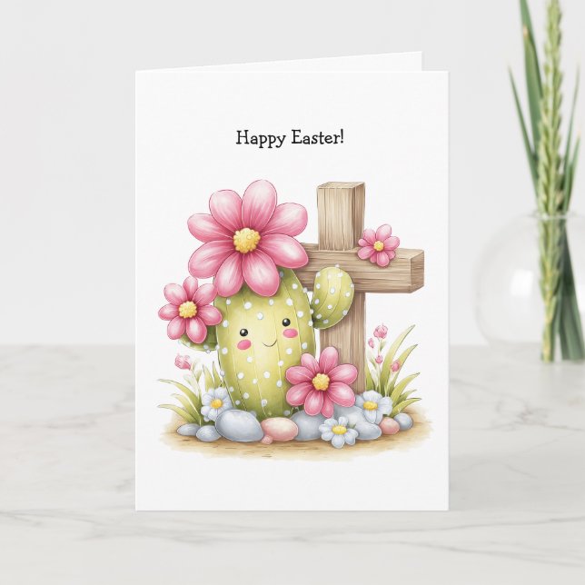 Personalised Cute Desert/Southwestern Easter  Card (Front)