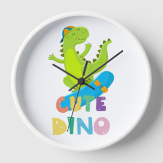 Personalised Cute Dinosaur Wall Clock