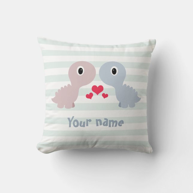 Personalised cute dinosaurs cushion (Front)