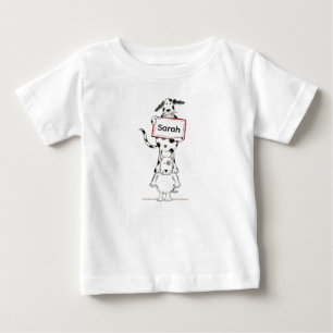 Personalised Cute Dog Acrobat  Baby T-Shirt