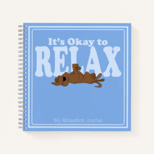 Personalised Cute Dog Blue Square Mindful Journal