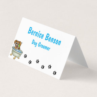 Personalised Cute Dog Groomer Pet Grooming Business Card