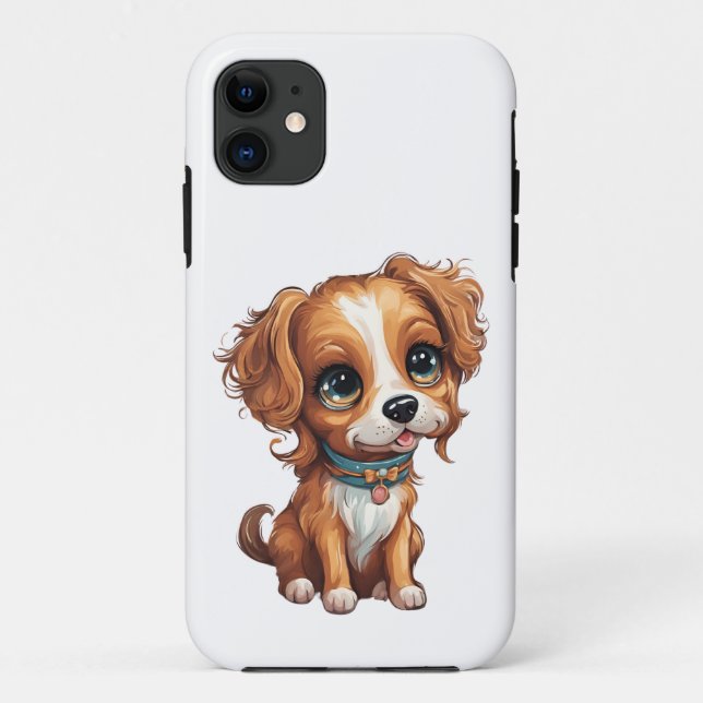 Personalised Cute Dog iPhone 11 Case (Back)