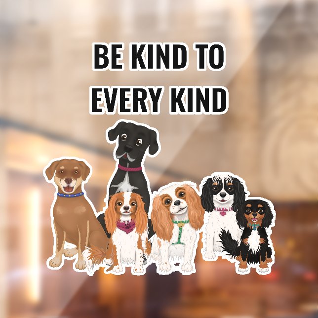 Personalised Cute Dog   Poster Window Cling (Sheet 2)