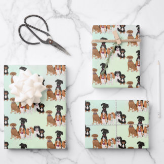 Personalised Cute Dog Poster Wrapping Paper Sheet