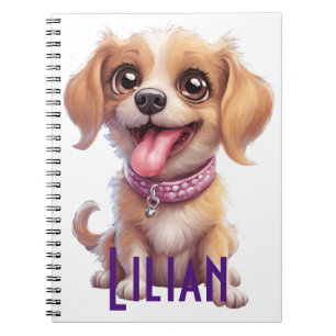 Personalised  Cute Dog Spiral Notebook: Deligh Notebook