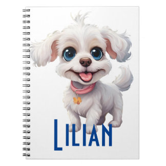 Personalised Cute Dog Spiral Notebook: Delightful  Notebook