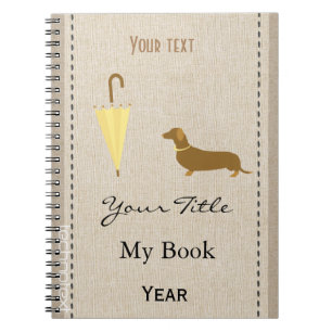 Personalised Cute Dog Walker Pet Lover Linen Look Notebook