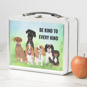 Personalised Cute Dogs Metal Lunch Box