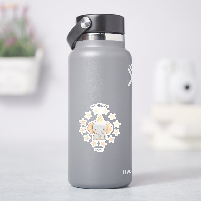Personalised Cute Elephant  (HydroFlask)
