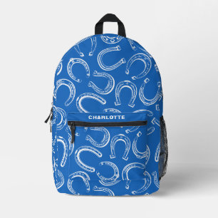 Personalised Cute Equestrian Horseshoe Pattern Printed Backpack