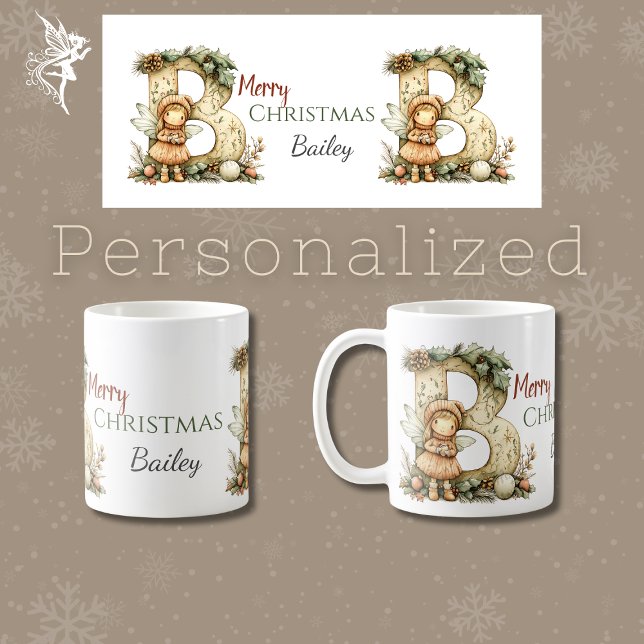 Personalised Cute Fairy Christmas Holiday Gift Coffee Mug (Creator Uploaded)