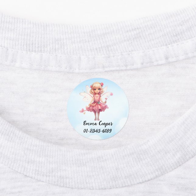 Personalised Cute Fairy, Name,Phone number (Affixed)